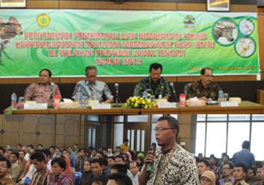 Pertemuan Pembinaan dan Bimbingan Teknis Kewirausahaan Sarjana Membangun Desa (SMD) Di Jawa Tengah dan DIY Tahun 2012